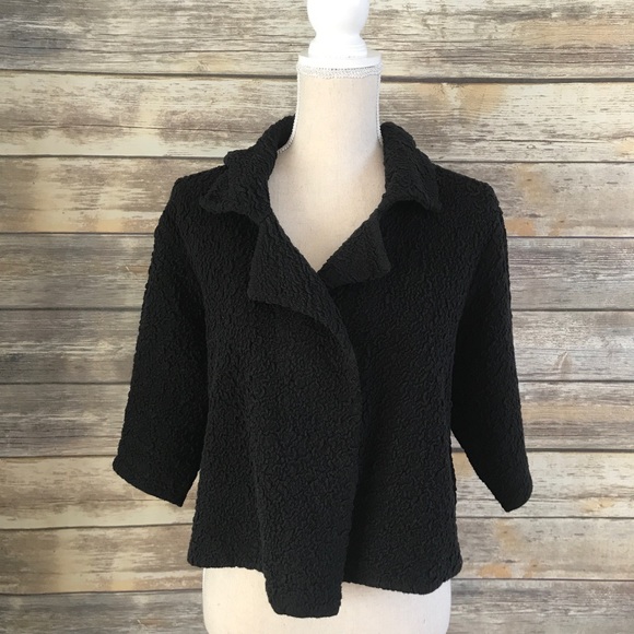 Eileen Fisher Sweaters - Eileen Fisher - Black Short Open Cardigan
